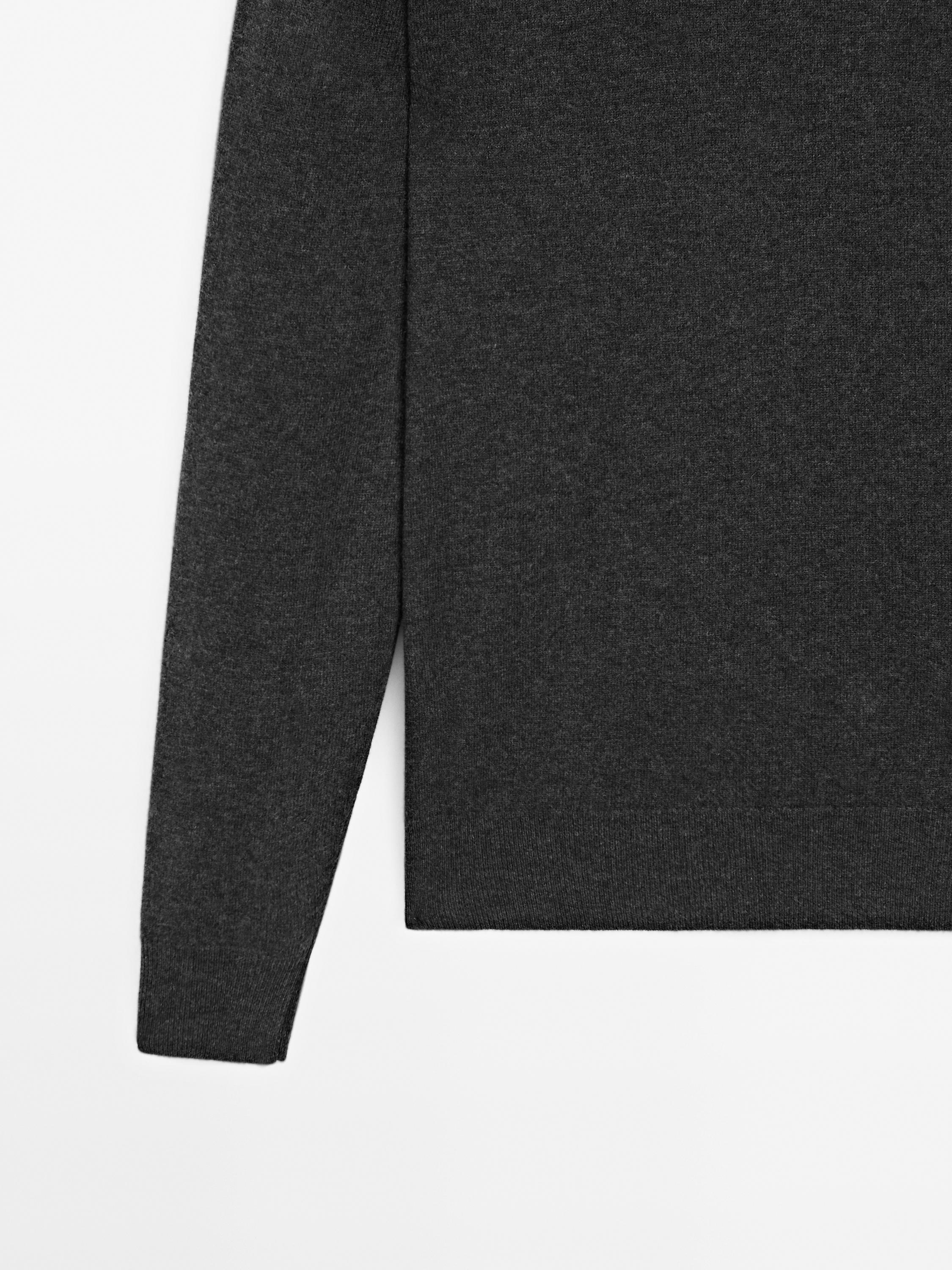 Wool blend crew neck sweater