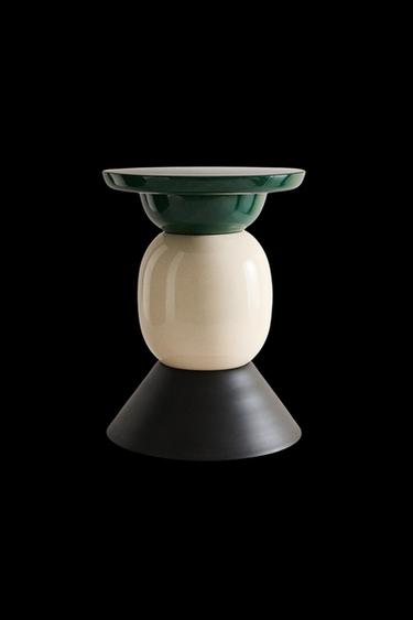 SHINY MATTE SIDE TABLE X COLLAGERIE - Verde de Zara - Imagen 0