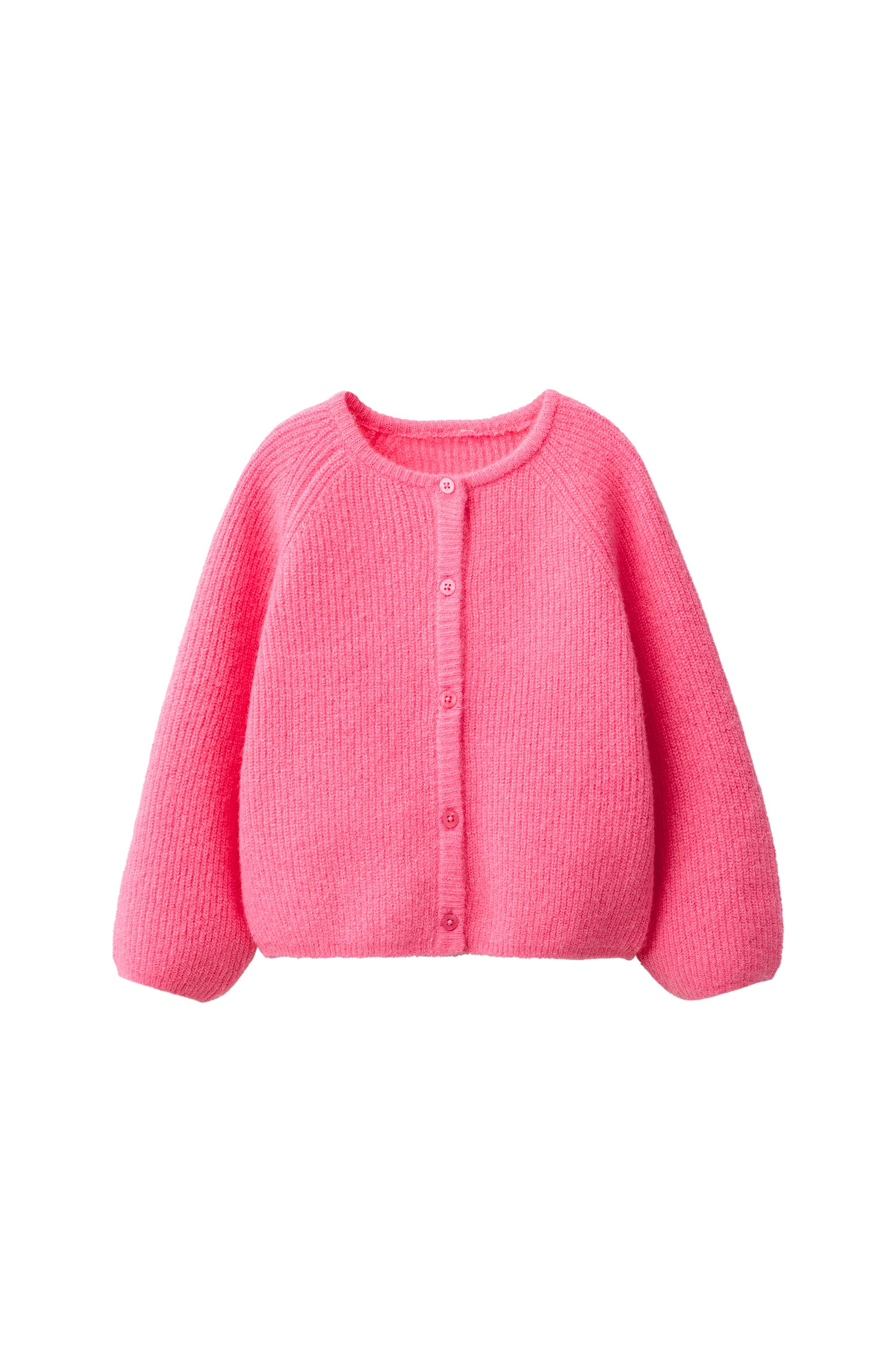 無地ニットカーディガン - ピンク | ZARA Japan / 日本