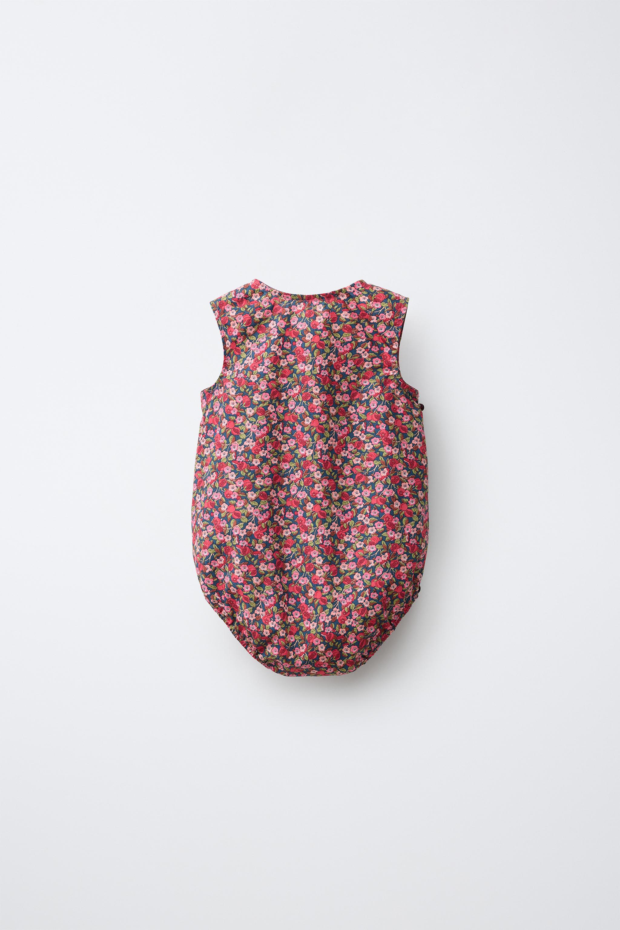 FLORAL PRINT ROMPER MADE WITH LIBERTY FABRIC