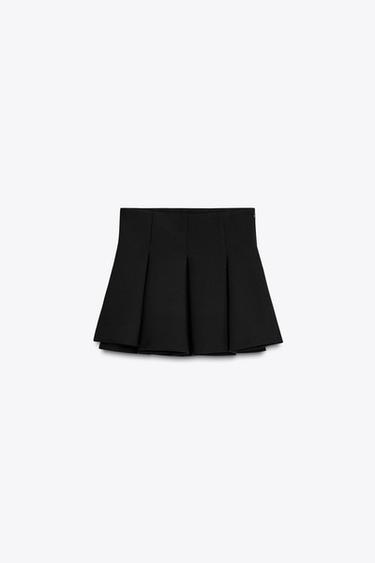 MINI JUPE À VOLUME - Noir de Zara