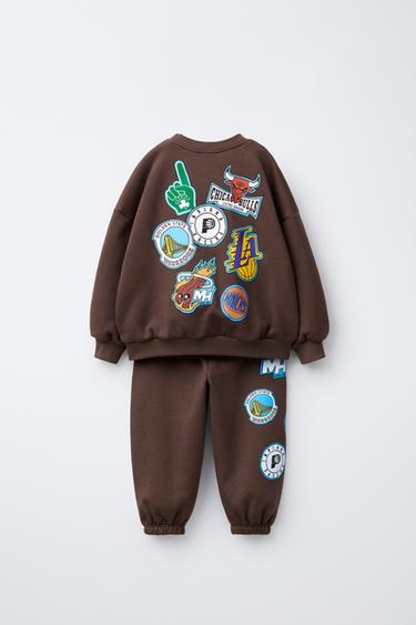 Zara NBA 慢跑運動衫和慢跑褲套裝 - 多隊 - 棕色