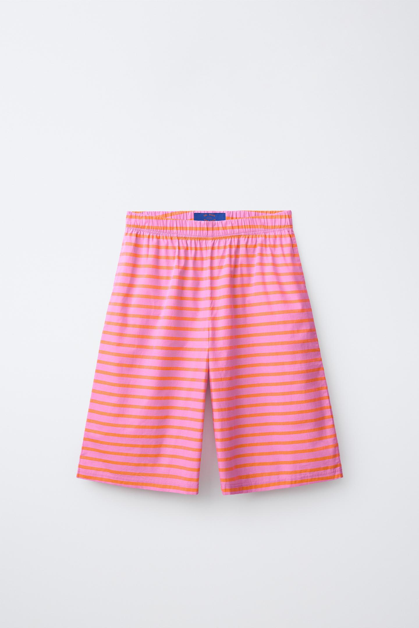 Мужские шорты Zara 0FR. Paris X ZARA Striped Jacquard Bermuda, цвет: Розовый — фото 11