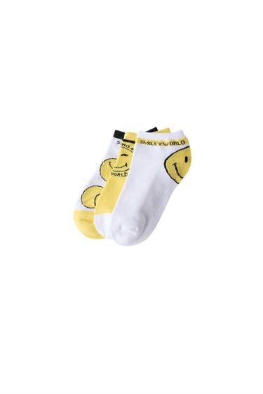 Zara SMILEYWORLD ® THREE-PACK OF SHORT SOCKS - Yellow