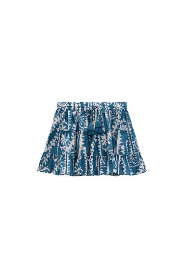 PRINTED SHORT SKIRT