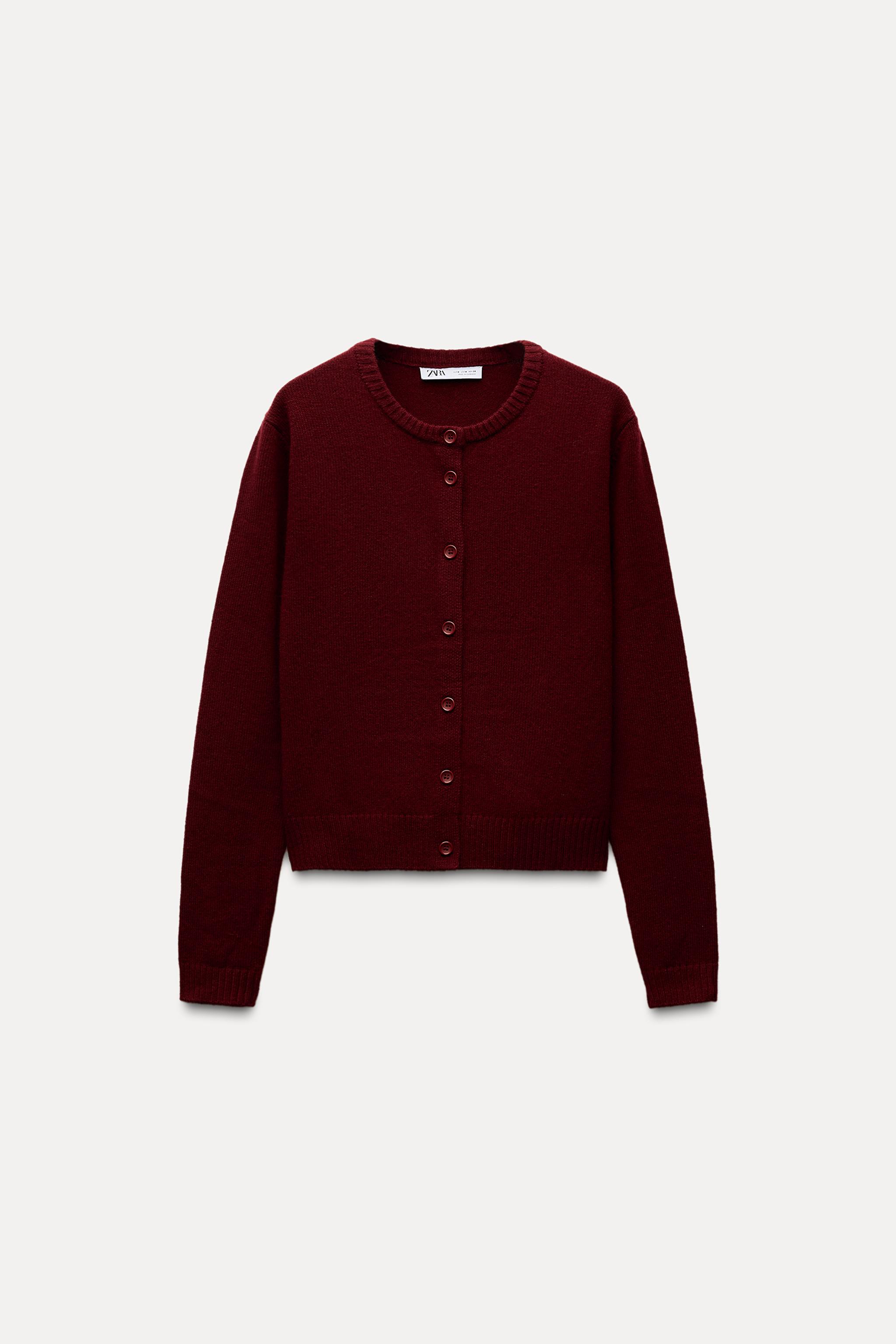 ウール100% ベーシックカーディガン - ダークグレー | ZARA
