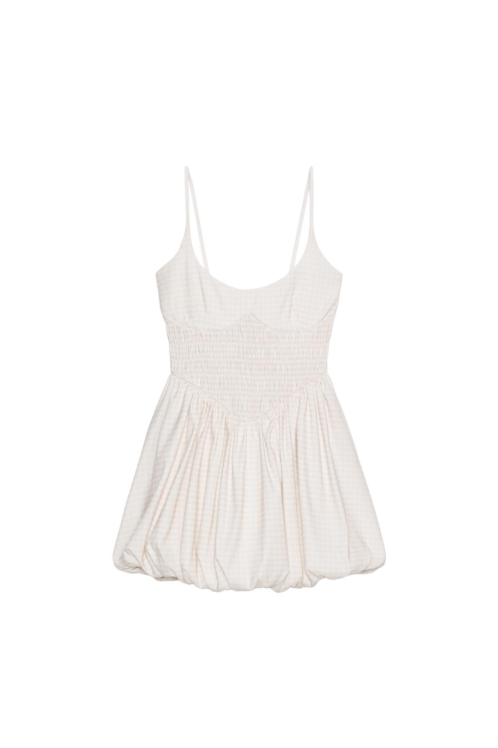 GINGHAM BALLOON MINI DRESS - image 3