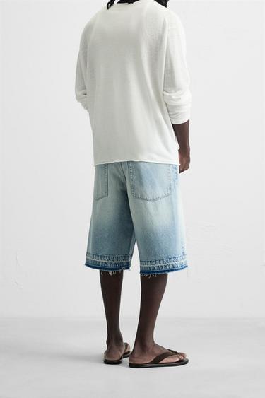 BAGGY FIT DENIM BERMUDA SHORTS - Light blue by Zara - Image 2