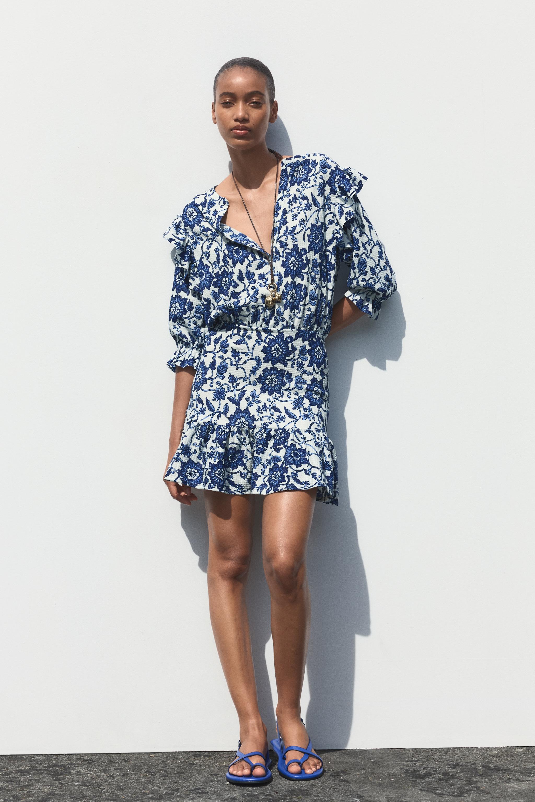 ALLSAINTS ワンピース SAFFRON KORA FLORAL PRINT MIDI DRESS