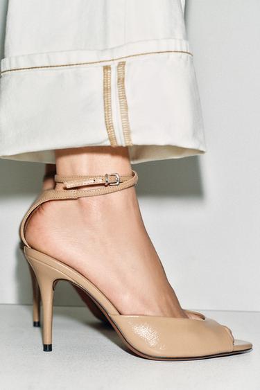 HIGH-HEEL SANDALS WITH ANKLE STRAP - Beige by Zara