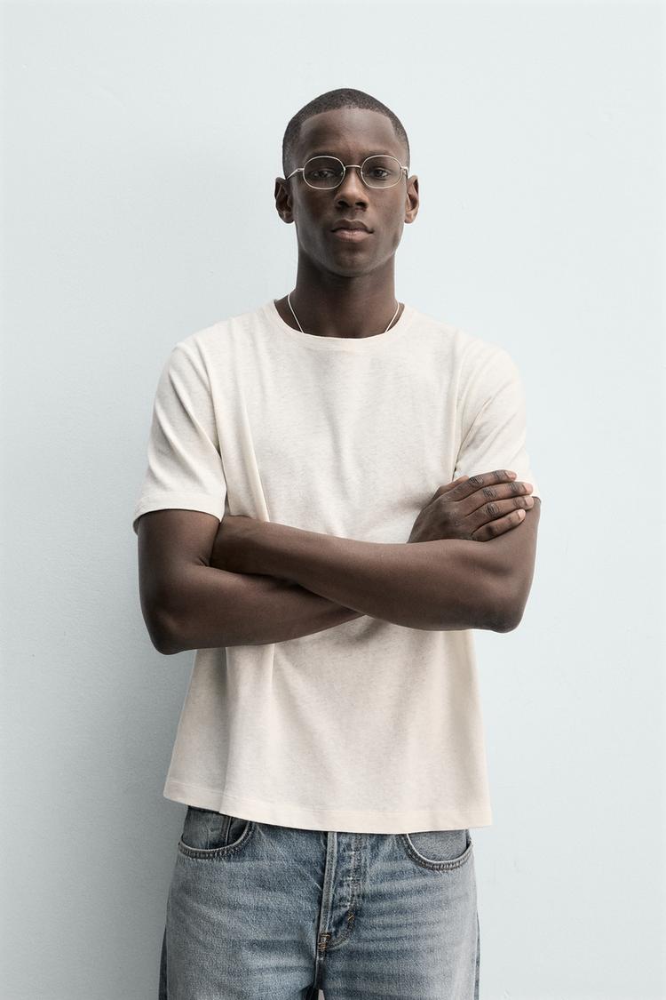 ZARA LINEN - COTTON T-SHIRT