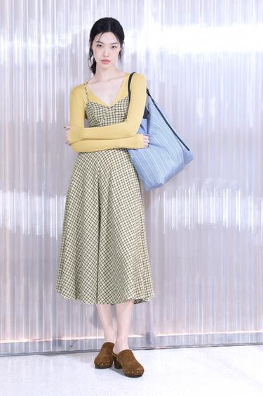 Zara 織布托特包 - 藍色