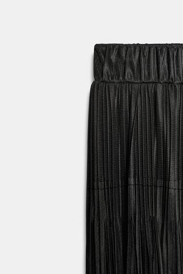 FRINGED MIDI SKIRT - Black by Zara - Image 2