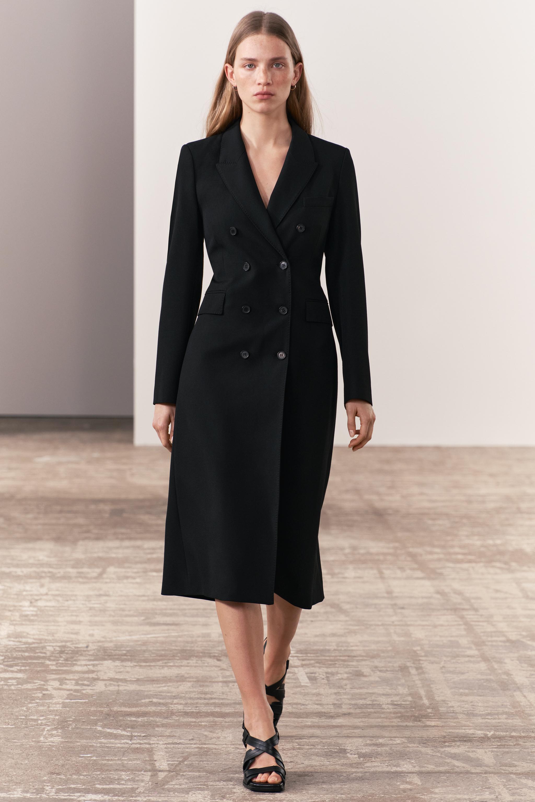 TAILORED DOUBLE BREASTED COAT ZW COLLECTION - Black | ZARA United 
