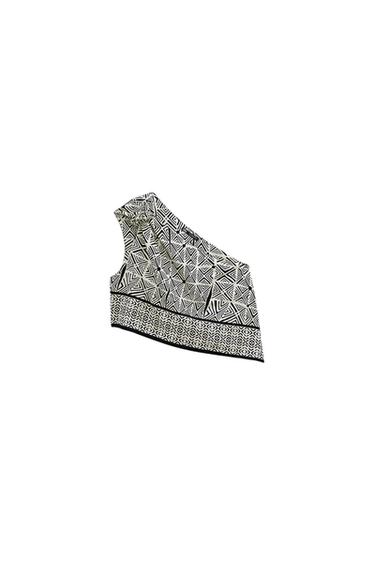 ASYMMETRIC PRINTED TOP