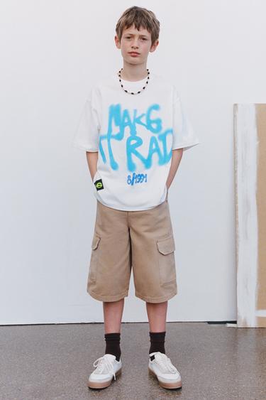 T-SHIRT IMPRIMÉ ÉTIQUETTE - Blanc cassé de Zara - Image 5