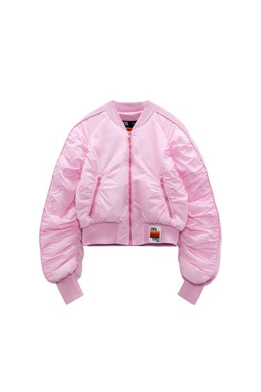 PURPLE MAGAZINE BOMBER JACKET