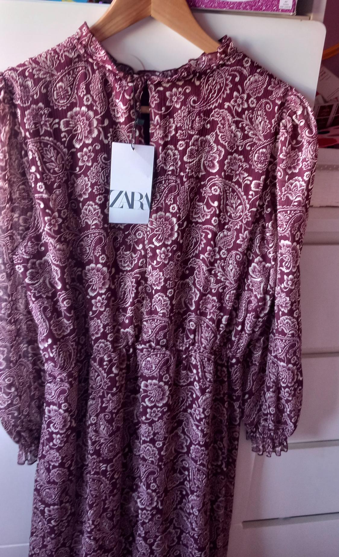 PRINTED DRESS WITH BELT - Image 3