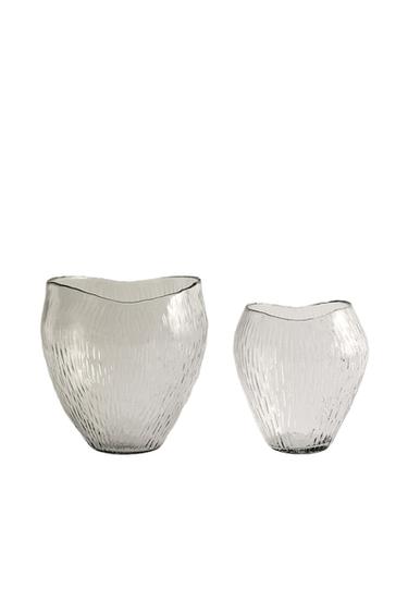 IRREGULAR GLASS VASE - Transparent by Zara