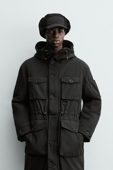 PARKA TECHNIQUE REMBOURRÉE DÉPERLANTE - Noir de Zara - Image 1