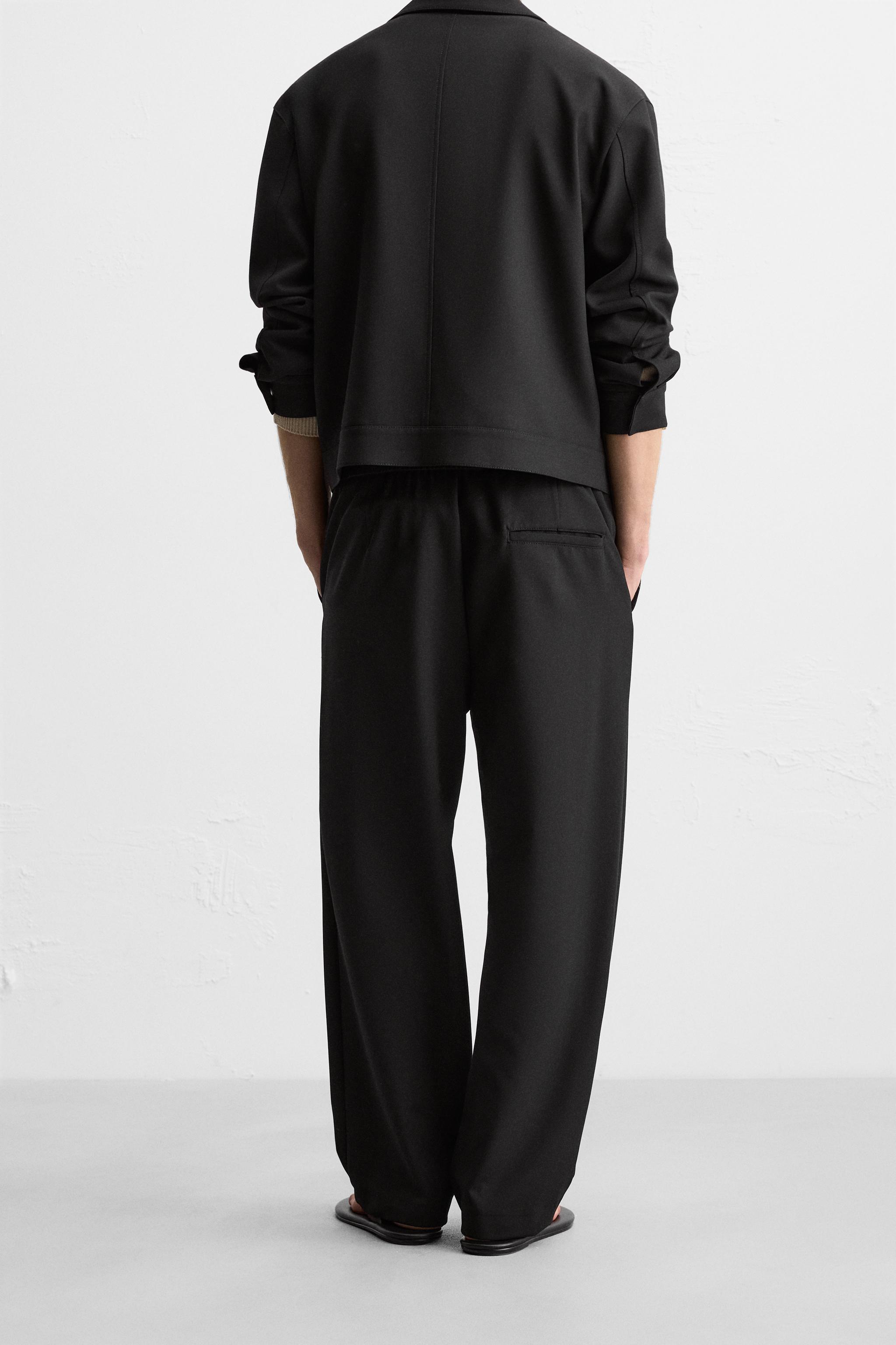 レギュラーフィットパンツ - ブラック | ZARA Japan / 日本
