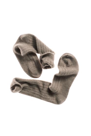 CALCETINES CANALÉ MEZCLA CASHMERE - Gris topo de Zara