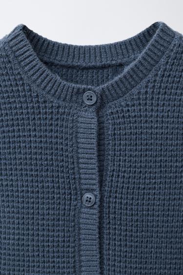 LONG KNITTED DUNGAREES WITH SQUIRREL LABEL - Blue by Zara - Image 2