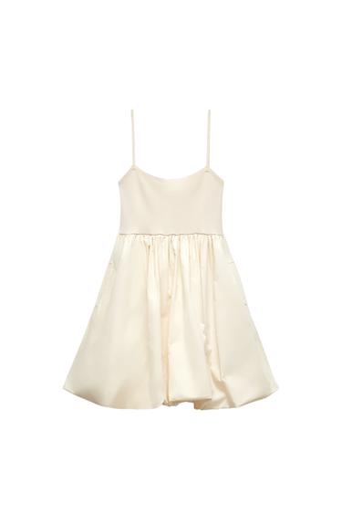 DOUBLE-FABRIC MINI DRESS