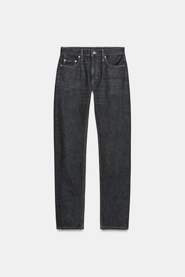 ZW COLLECTION FULL LENGTH MID-WAIST JEANS - Blue by Zara