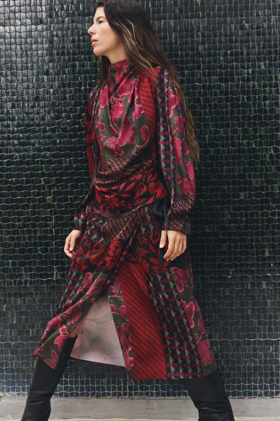 PRINTED WRAP MIDI SKIRT - Multicoloured by Zara - Image 0