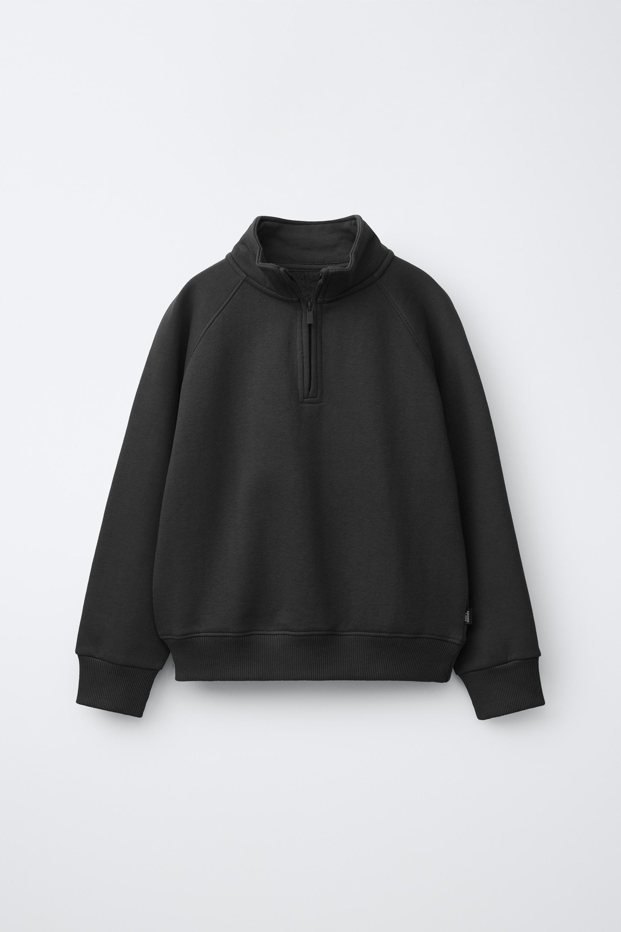 LABEL DETAIL SWEATSHIRT — Black