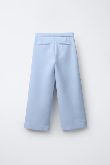 TAILORED FIT TROUSERS WITH GEM BUTTONS - Blue / Lavender by Zara - Image 1