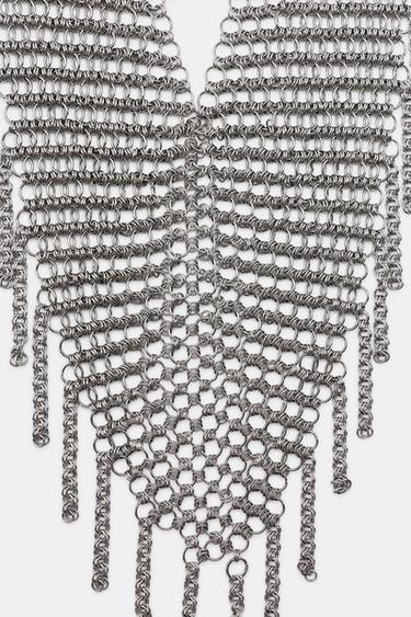 FRINGED RING MESH BELT - Silver by Zara - Image 3