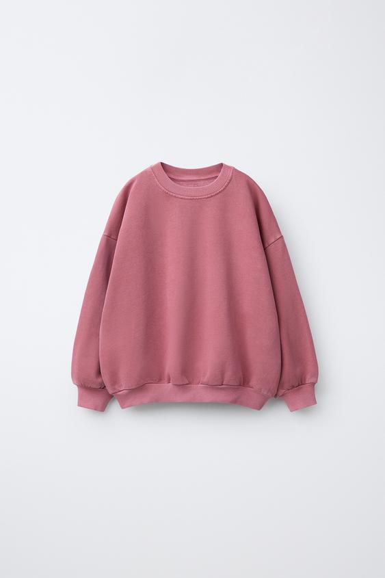SUDADERA BÁSICA - Rojo vivo de Zara - Imagen 0