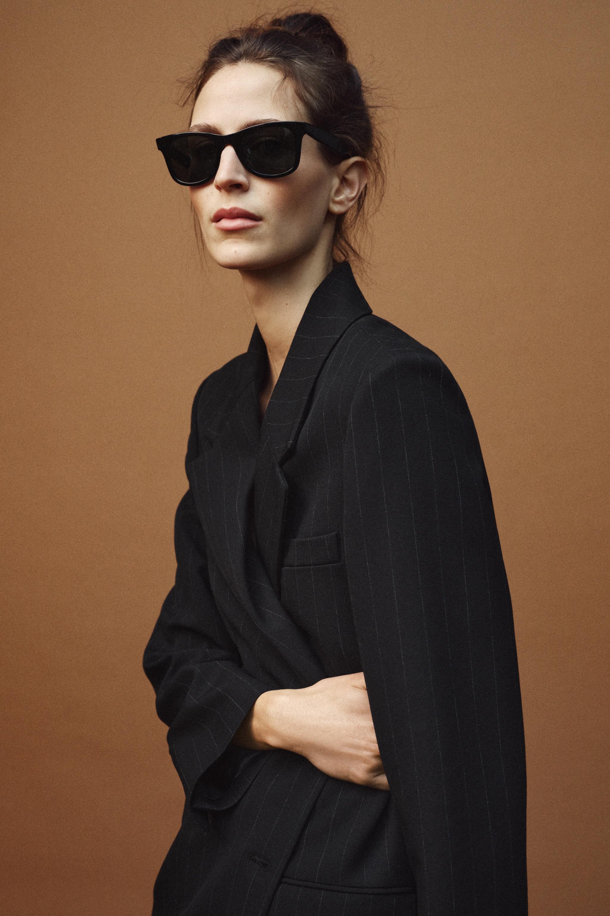 ZW COLLECTION Pinstripe Frock Coat - Black | ZARA Canada