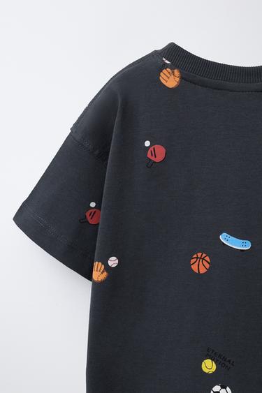 T-SHIRT IMPRIMÉ - Gris anthracite de Zara - Image 3