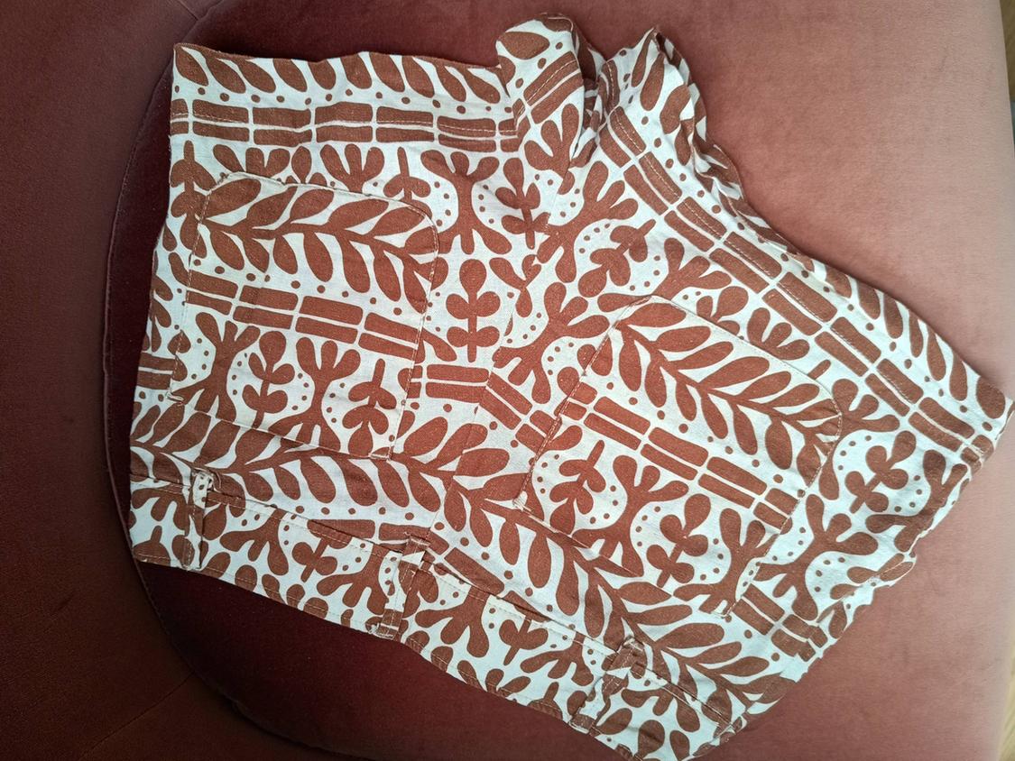 PRINTED LINEN BLEND SHORTS - Image 2