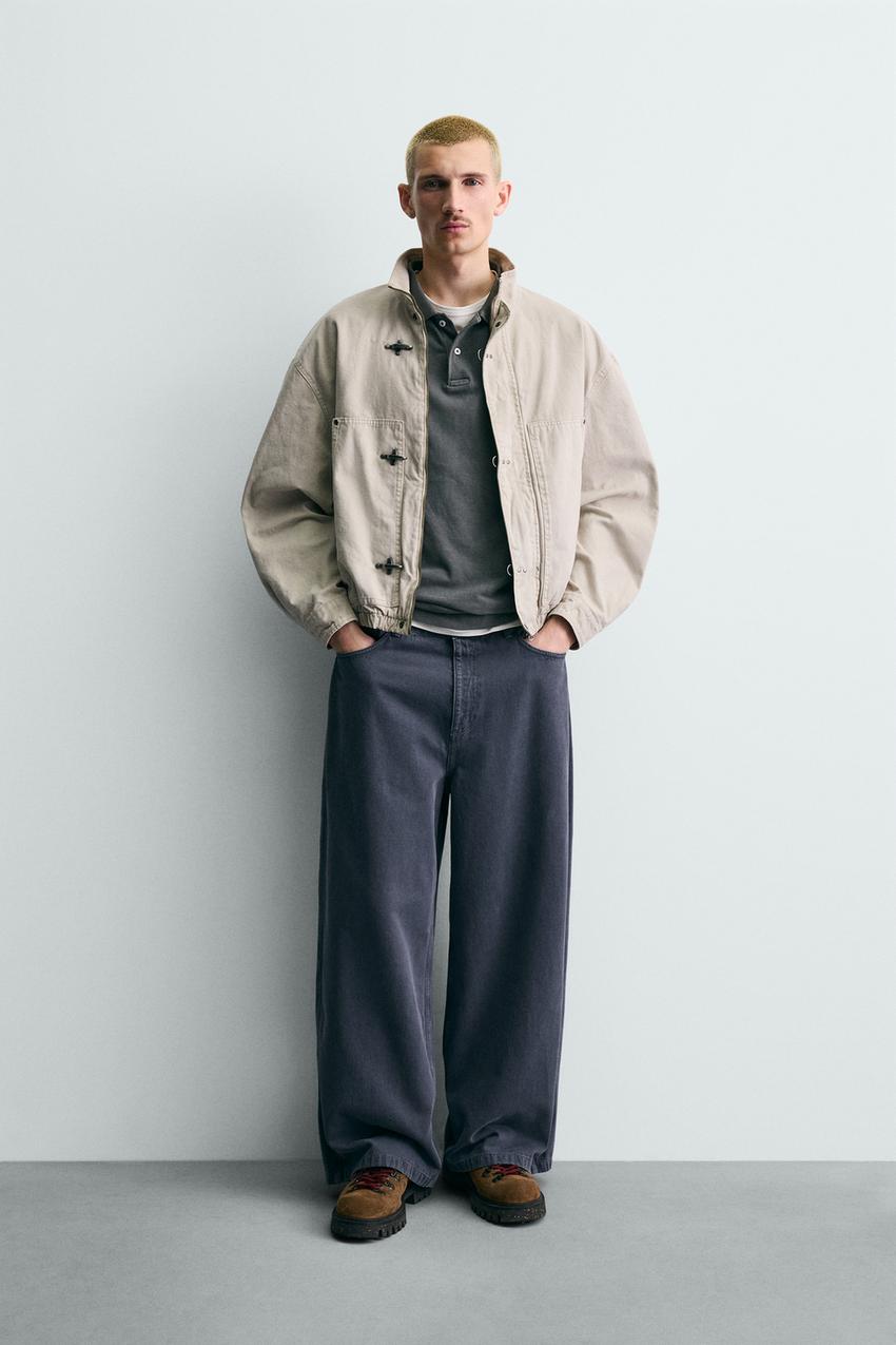 CROPPED FIT FIREMAN CLASP JACKET - Ecru | ZARA United States
