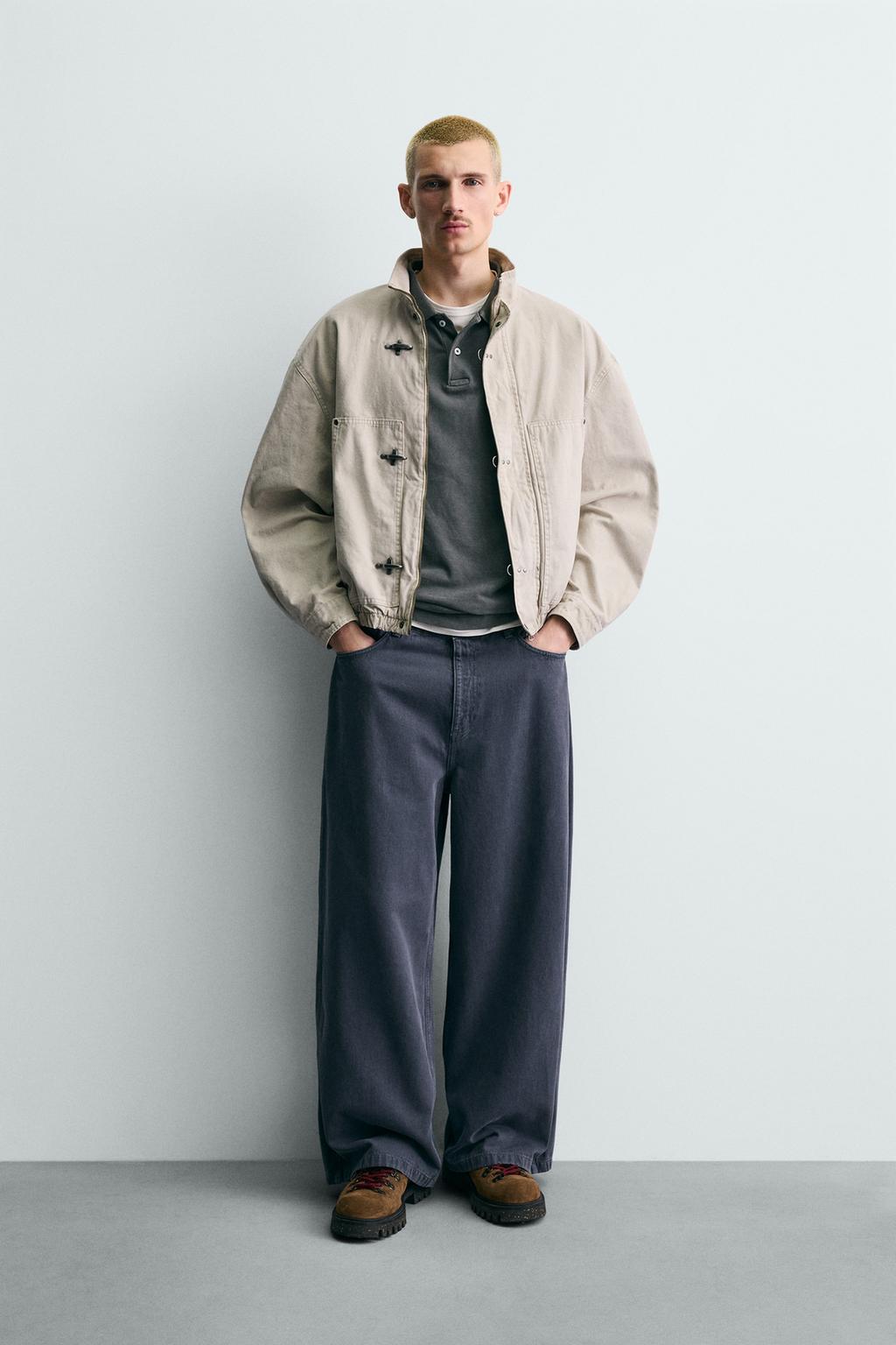 ZARA CROPPED FIT FIREMAN CLASP JACKET