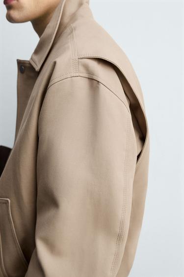 CROPPED FIT PADDED JACKET - camel by Zara - Image 5