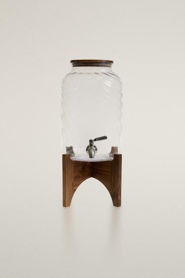 Zara ACRYLIC AND WOOD DISPENSER - Transparent