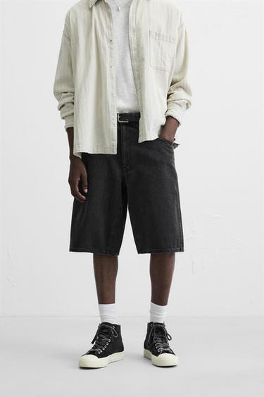 BAGGY JEANS-BERMUDASHORTS - Schwarz von Zara