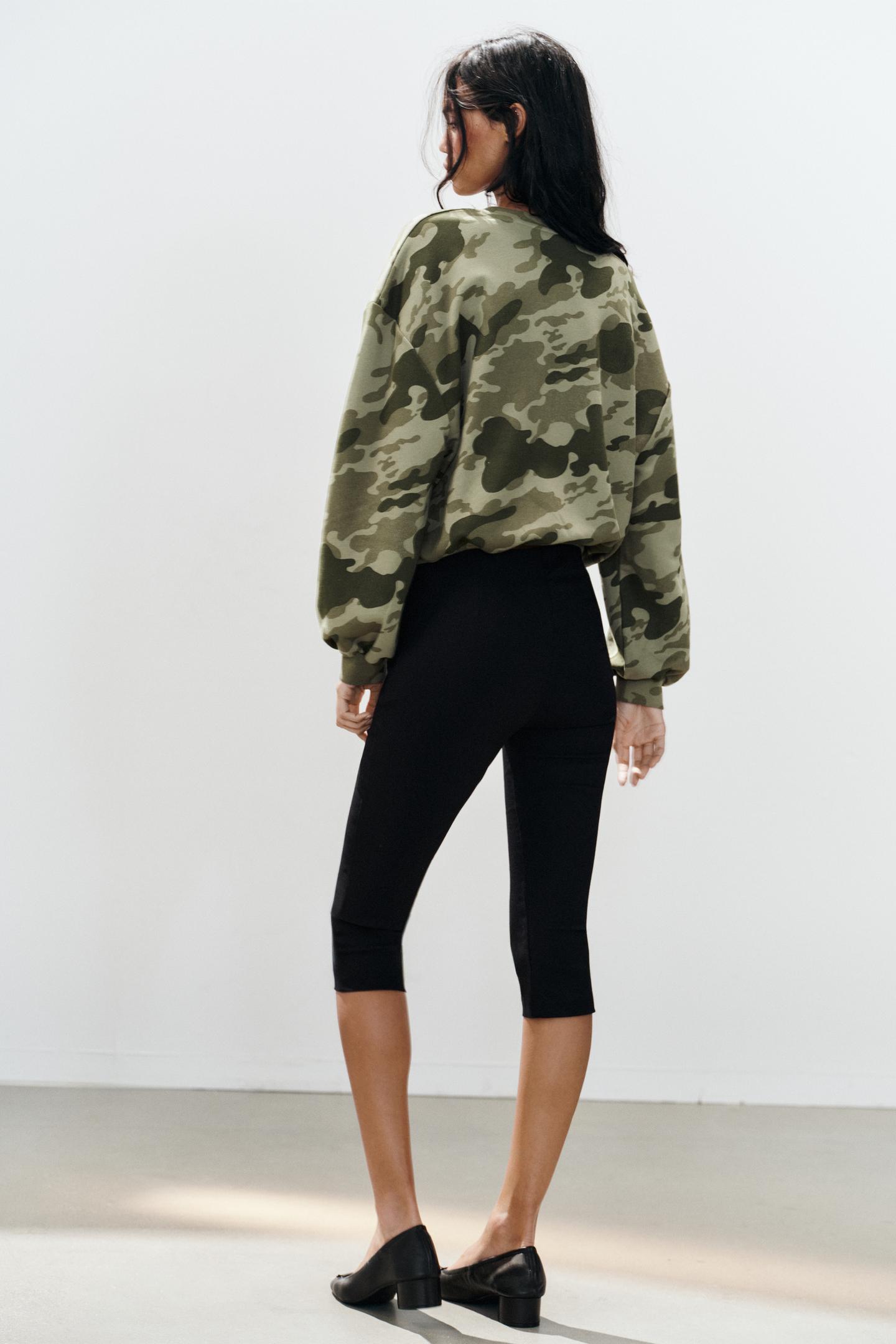Женская толстовка Zara Printed, цвет: Зелёный — фото 3