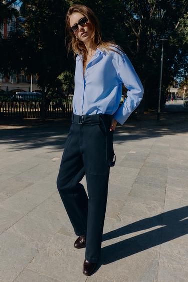 BASIC OXFORD SHIRT - Sky blue by Zara