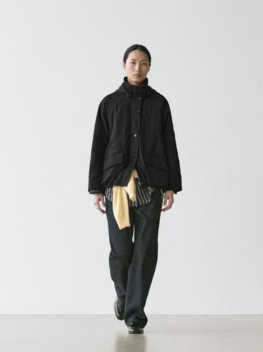 Zara Long technical fabric parka - Black