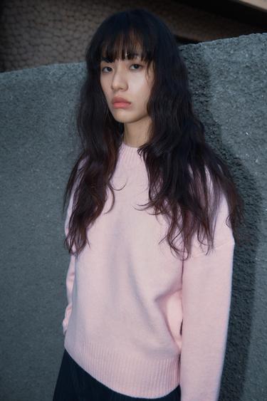 소프트 니트 스웨터 - Zara 라이트 로즈