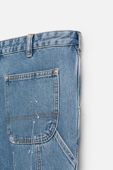 WASHED CARPENTER TROUSERS - Mid-blue by Zara - Image 10