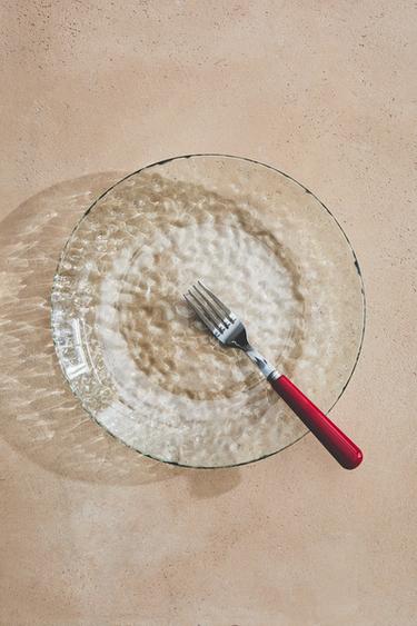 TEXTURED ACRYLIC DINNER PLATE - Green / Blue by Zara