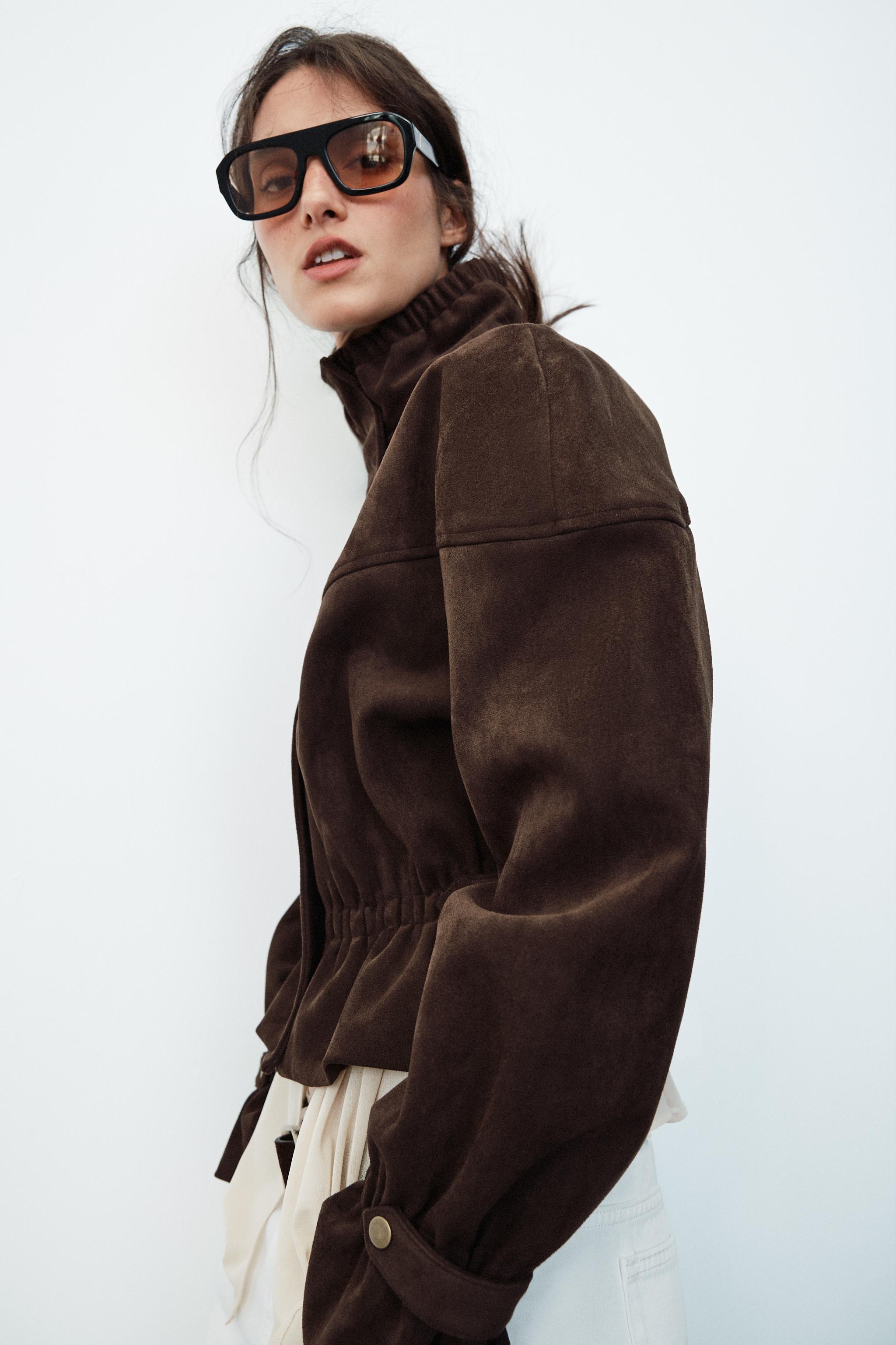 Zara Suni Süet Ceket görsel 5