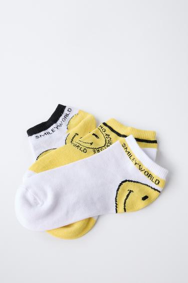 LOT DE TROIS PAIRES DE SOCQUETTES SMILEYWORLD ® - Jaune de Zara - Image 2